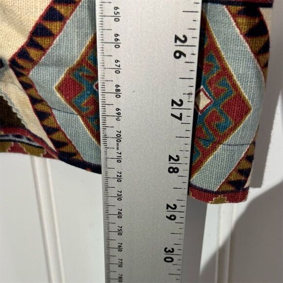 VTG Circle T Western Tapestry Blazer Jacket M Boho Geometric Aztec Ranchwear 90s - Picture 6 of 10